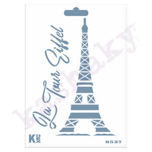 Plantilla Torre Eiffel con Letras