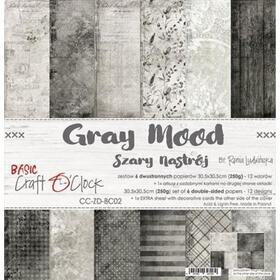 Stack de Papeles 30x30 Basic 02 Gray Mood | Craft O`Clock | 30,5x30,5cm