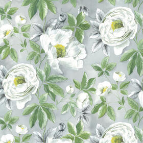 Fieltro decorado de 30 x 30 | Stamperia | Flores blancas