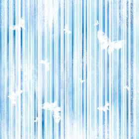 Fieltro decorado de 30 x 30 | Stamperia | Rayado azul con mariposas