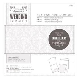 Pack tarjetas con bolsillo y sobres | Docrafts | Wedding - Damask