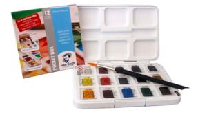 Acuarela Van Gogh caja estuche Pocket Box 12+3 colores
