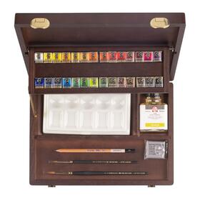 Acuarela Rembrandt caja madera Profesional | Rembrandt | 28 medias pastillas