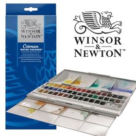 Acuarela Winsor & Newton Caja  45 medios godets Cotman | Winson & Newton
