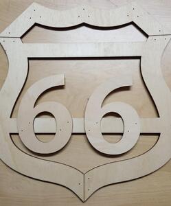 Silueta Ruta 66  | KashakyDex | 40 x 36 cm