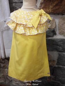 vestido recto amarillo | EVE CHILDREN