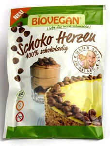 Corazones de chocolate Bio Decoracin Pastelera | BioVegan | Bolsa 35 gr