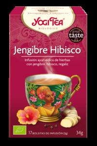 Infusin Jengibre Hibisco | Yogi Tea | 17 bolsitas de infusin