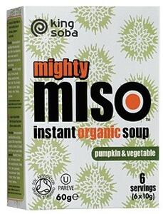 Sopa de miso con calabaza y verduras | King Soba | 60 gramos