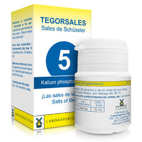 SALES DE SCHSSLER N 5 Kalium Phosphoricum (Fosfato de Potasio) | Tegor | 350 comprimidos (aprox.)