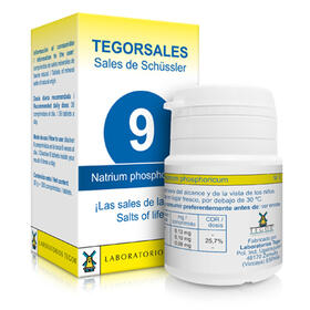 SALES DE SCHSSLER, N 9 Natrium Phosphoricum (Fosfato de Sodio) | Tegor | 350 comprimidos (aprox.)